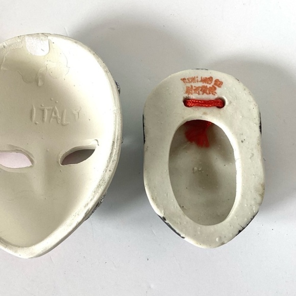 Vintage Ceramic Face Mask Decoration Italy Chinese Homeware - Picture 5 of 8